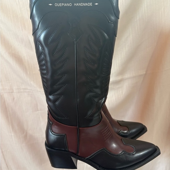 Cowgirl‎ Western Cowboy Chunky Heeled Boots Size 7.5 - Picture 2 of 9